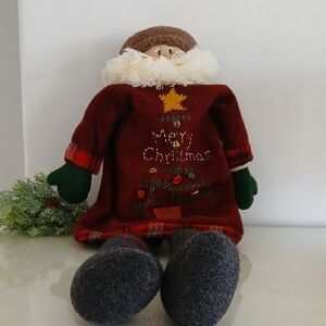 Christmas Sampler Merry Christmas Santa Shelf Sitter Russ Berrie 2009